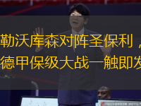 勒沃库森对阵圣保利，德甲保级大战一触即发